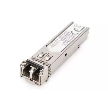 DIGITUS Modulo SFP 1,25 Gbps, fino a 550 m multimodale, connettore LC duplex, versione industriale 1000Base-SX, 850 nm