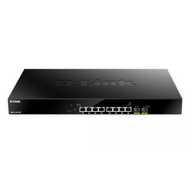 D-Link Switch smart managed 10 porte Multi-Gigabit PoE+, Managed, L2, 2.5G Ethernet (100/1000/2500), Power over Ethernet (PoE), montaggio a rack, 1U