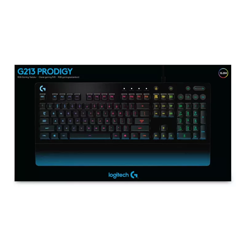 LOGITECH G213 Prodigy Tastiera da gaming USB - Azerty belga