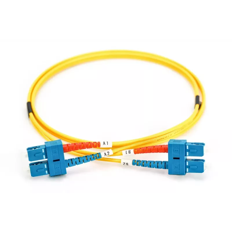 DIGITUS Cavo patch in fibra ottica, SC su SC OS2, singlemode 09/125 µm, duplex, lunghezza 2 m