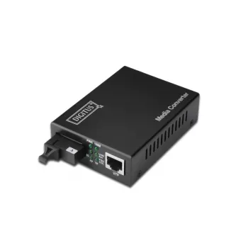 DIGITUS Convertitore multimediale, Singlemode, BiDi, WDM Gigabit Ethernet, Tx1310nm / Rx1550nm connettore SC, fino a 20 km