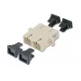 DIGITUS Adattatore SC / SC Duplex, colore grigio, ferula in ceramica di zirconio, custodia in plastica, Multimode, incl. materiale di fissaggio
