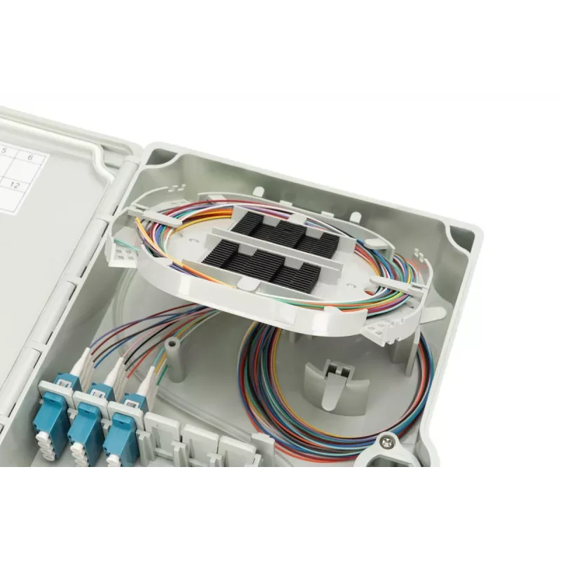 Digitus Box di distribuzione FTTH/FTTB premontata OS2 12 fibre LC/PC