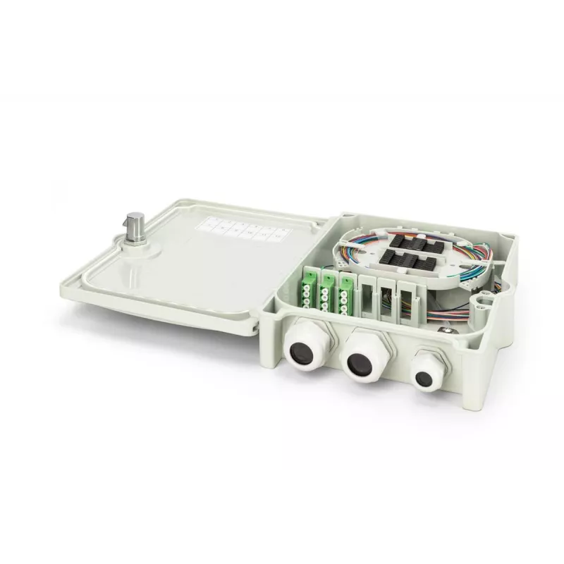 DIGITUS Box di distribuzione FTTH - Singlemode LC-APC adattatori e pigtail preassemblati