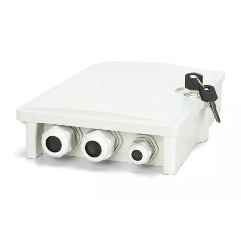 DIGITUS Box di distribuzione FTTH - Singlemode LC-APC adattatori e pigtail preassemblati