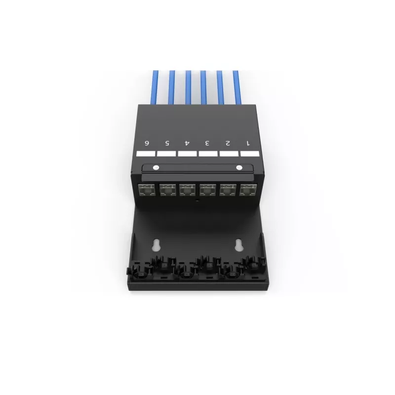 DIGITUS Consolidation Point Box – 6 porte moduli Keystone con gestione cavi smart