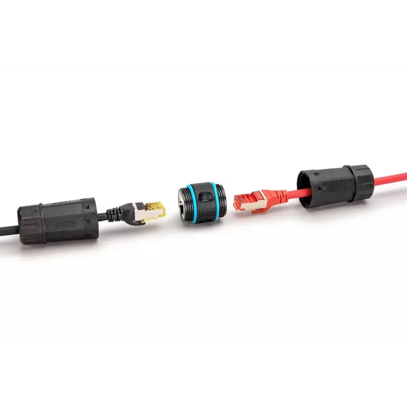 Digitus DN-93905-OD giunto RJ45 CAT 6A per esterni, IP68, nero