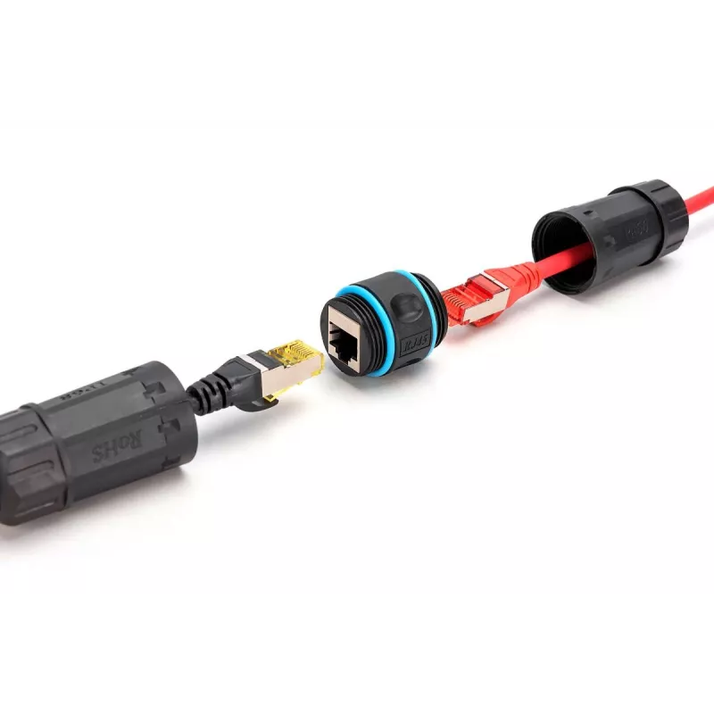 Digitus DN-93905-OD giunto RJ45 CAT 6A per esterni, IP68, nero
