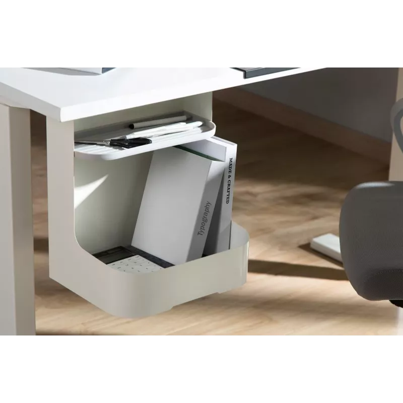 Vassoio portautensili da sottotavolo Digitus DA-90444 plastica acciaio bianco 5 kg