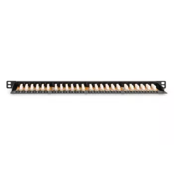 DIGITUS Patch panel CAT6 non schermato 24 porte con shutter - nero