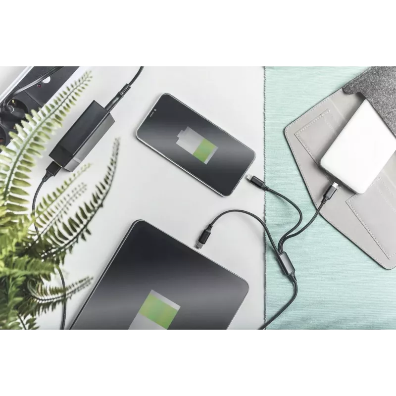 DIGITUS Cavo di ricarica 3-in-1 USB-A – Lightning + Micro-B + Type-C 1 m