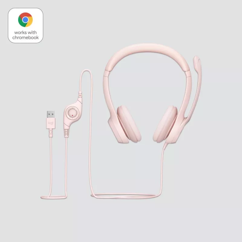 LOGITECH Cuffie - H390 - USB-A - rosa