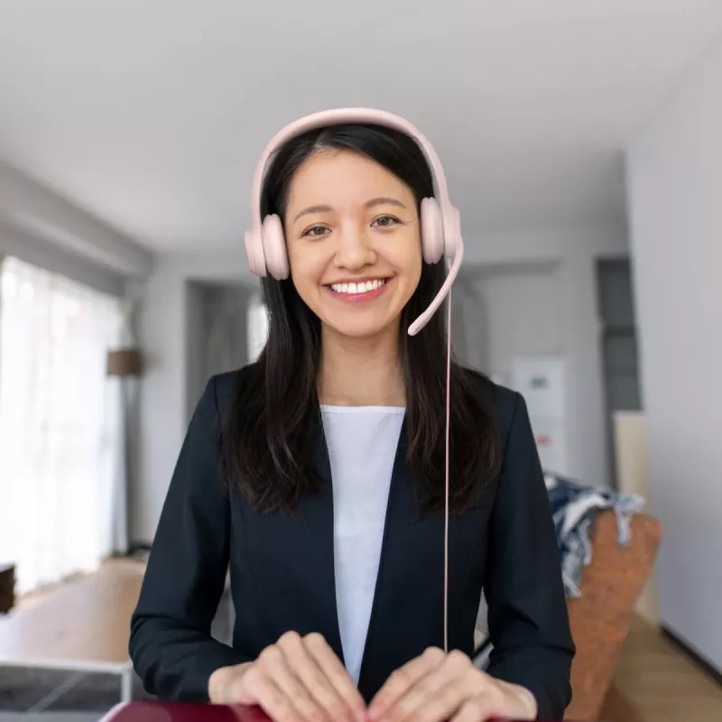 LOGITECH Cuffie - H390 - USB-A - rosa