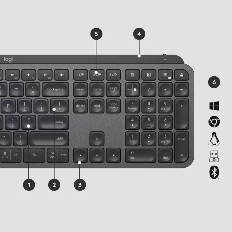 LOGITECH MX Keys For Business - grafite - svizzero Qwertz