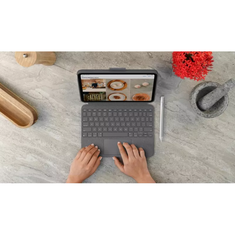 LOGITECH Combo Touch per iPad (10ª generazione) - Oxford grigio - svizzero Qwertz
