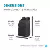 Zaino HP Professional 17,3 pollici, zaino, 740 g