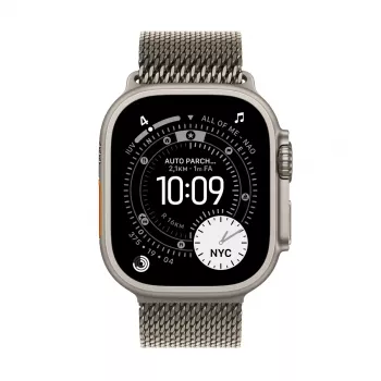 APPLE Watch Ultra 3 GPS + Cellular 49 mm Case in titanio naturale con cinturino Milanese Loop in titanio naturale