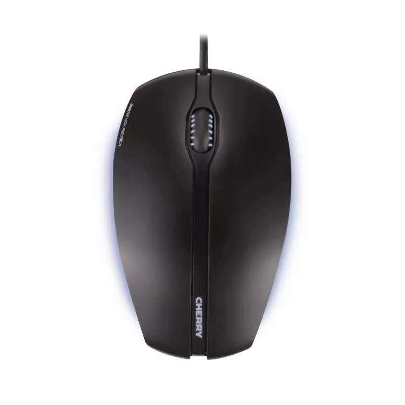 CHERRY GENTIX MOUSE CON FILO ILLUMINATO, nero, USB, ambidestro, ottico, USB Type-A, 1000 DPI, nero