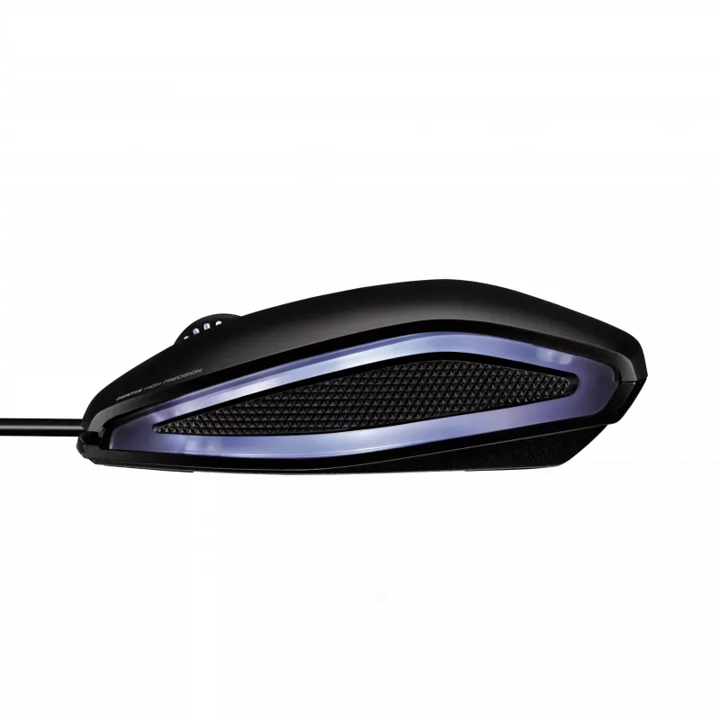 CHERRY GENTIX MOUSE CON FILO ILLUMINATO, nero, USB, ambidestro, ottico, USB Type-A, 1000 DPI, nero