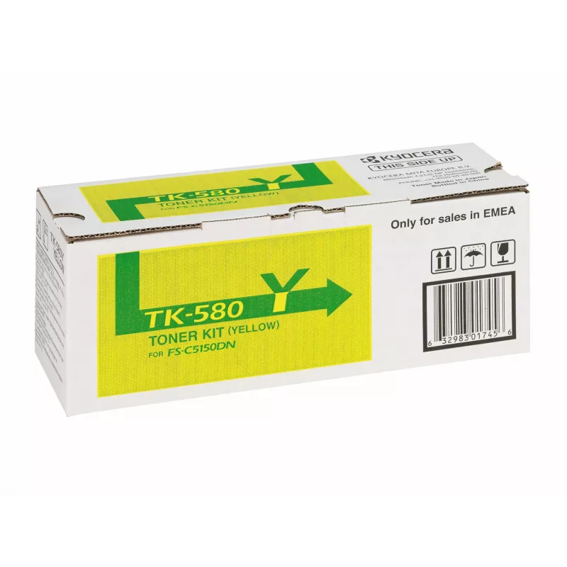 KYOCERA TK-580Y cartuccia toner 1 pezzo originale giallo