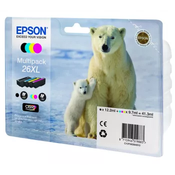 Epson Polar bear Multipack 4 colori 26XL inchiostro Claria Premium