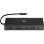 Hub multiporta USB-C HP Travel – HP 1C1Y5AA, host USB-C, HDMI 2.0, VGA, 1×RJ-45, 2×USB-A 3.2 Gen1, 2×USB 2.0, lettore di schede MicroSD, nero