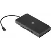 Hub multiporta USB-C HP Travel – HP 1C1Y5AA, host USB-C, HDMI 2.0, VGA, 1×RJ-45, 2×USB-A 3.2 Gen1, 2×USB 2.0, lettore di schede MicroSD, nero