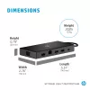 Hub multiporta USB-C HP Travel – HP 1C1Y5AA, host USB-C, HDMI 2.0, VGA, 1×RJ-45, 2×USB-A 3.2 Gen1, 2×USB 2.0, lettore di schede MicroSD, nero
