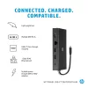 Hub multiporta USB-C HP Travel – HP 1C1Y5AA, host USB-C, HDMI 2.0, VGA, 1×RJ-45, 2×USB-A 3.2 Gen1, 2×USB 2.0, lettore di schede MicroSD, nero