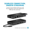 Hub multiporta USB-C HP Travel – HP 1C1Y5AA, host USB-C, HDMI 2.0, VGA, 1×RJ-45, 2×USB-A 3.2 Gen1, 2×USB 2.0, lettore di schede MicroSD, nero