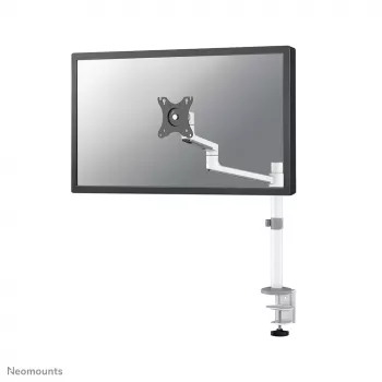 Neomounts DS60-425WH1 braccio monitor 17-27 pollici - salvaspazio, morsetto/passacavo, 8 kg, 43,2 cm (17 pollici), 68,6 cm (27 pollici), 100 x 100 mm, bianco