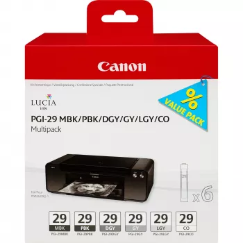 Canon PGI-29 MBK/PBK/DGY/GY/LGY/CO multipack 6 cartucce d'inchiostro