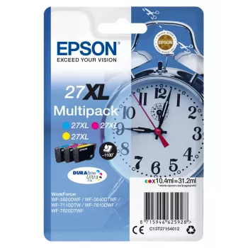 Epson Alarm clock multipack 3 colori 27XL inchiostro DURABrite Ultra
