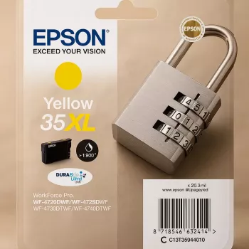 Cartuccia Epson Padlock confezione singola giallo 35XL inchiostro DURABrite Ultra