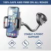 Cellularline Hug Flex - supporto universale per smartphone da auto con fissaggio a ventosa