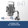 Cellularline Hug Flex - supporto universale per smartphone da auto con fissaggio a ventosa