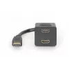 DIGITUS cavo splitter HDMI Y, Type-A - 2x Type-A M/F, 20cm passivo, Full HD, oro nero