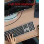 KeySonic KSK-8023BTRF (DE) tastiera universale Bluetooth QWERTZ tedesco antracite, nero