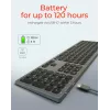 KeySonic KSK-8023BTRF (DE) tastiera universale Bluetooth QWERTZ tedesco antracite, nero