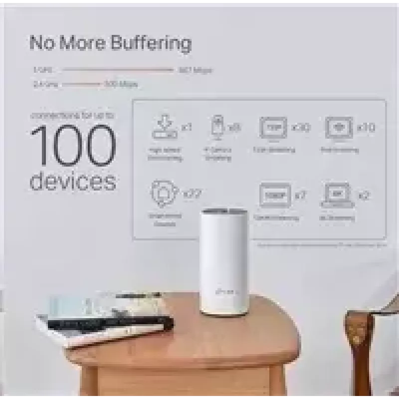 TP-Link AC1200 + AV1000 Whole Home Hybrid Mesh Wi-Fi System, confezione da 3