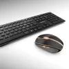 CHERRY DW 9100 SLIM tastiera mouse inclusi universale RF Wireless + Bluetooth QWERTZ svizzero nero