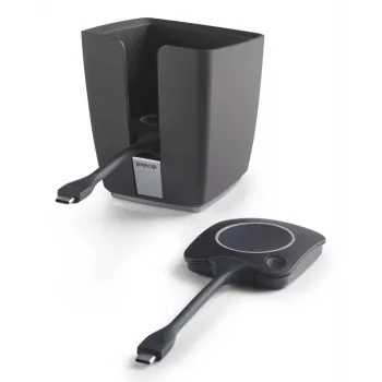 Barco Tray 2 x tasti USB-C nero connettività da scrivania con filo