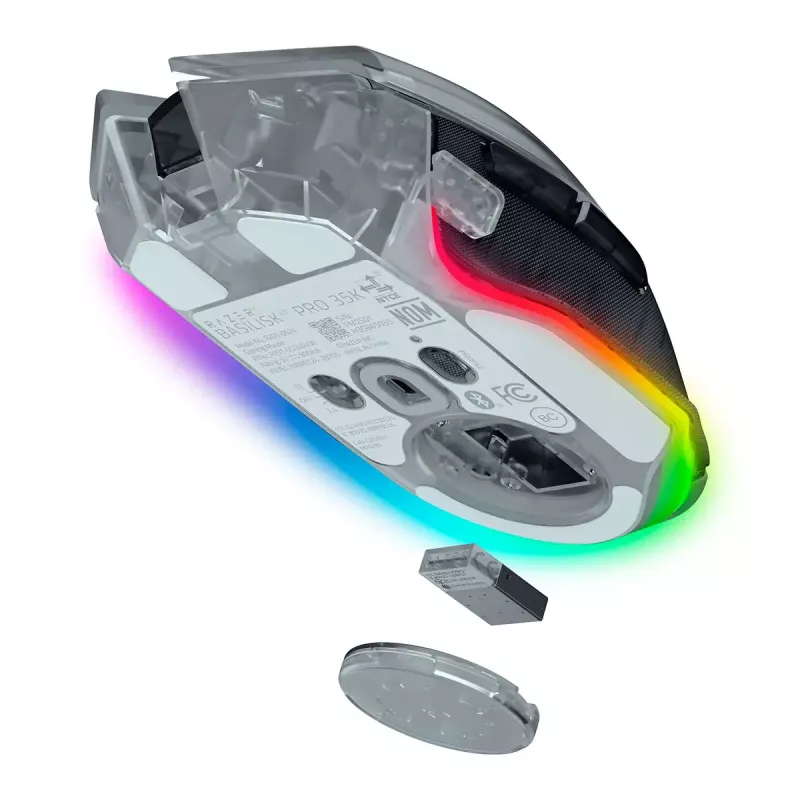 Mouse da gaming wireless Razer Basilisk V3 Pro 35K Phantom White Edition