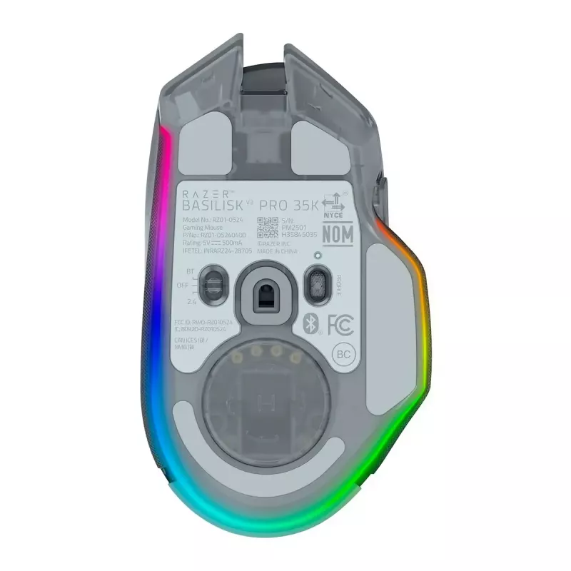 Mouse da gaming wireless Razer Basilisk V3 Pro 35K Phantom White Edition