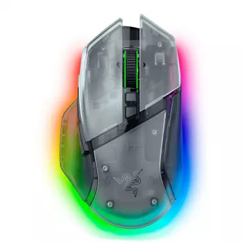 Mouse da gaming Razer Basilisk V3 Pro 35K Phantom White Edition — superficie da gaming ottimizzata per mouse ottici e laser