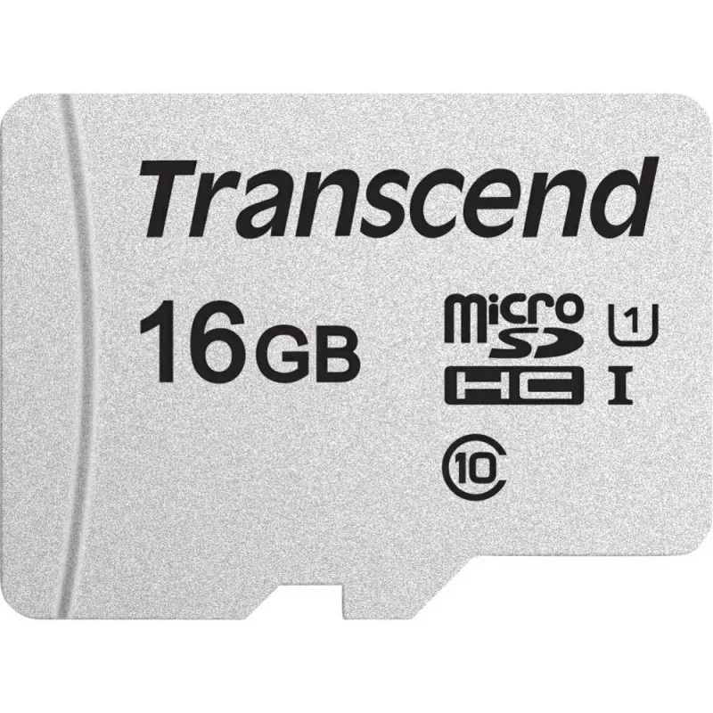 TRANSCEND scheda Micro SDHC 300S 16 GB UHS-I U1 con adattatore