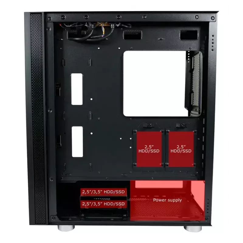 Case per PC LC-Power LC-8000B-ON Midi Tower nero