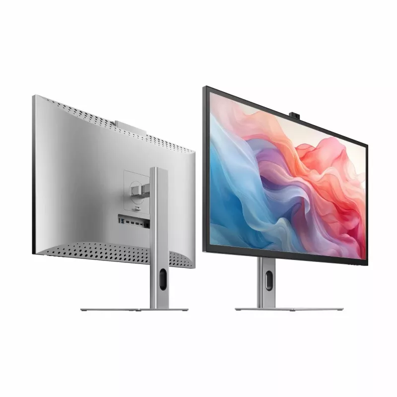 Monitor touchscreen ALOGIC Clarity Max Touch 32C4KPDWT, 32 pollici, 3840x2160 4K UHD, 65 W Power Delivery, webcam da 8 MP, hub USB, nero/argento