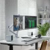 Monitor touchscreen ALOGIC Clarity Max Touch 32C4KPDWT, 32 pollici, 3840x2160 4K UHD, 65 W Power Delivery, webcam da 8 MP, hub USB, nero/argento