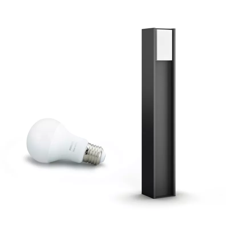 Philips Hue White Turaco 16474/93/P0 lampione da esterno, LED, 800 lm, antracite